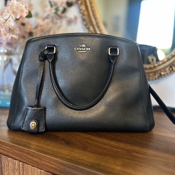 Coach Black Leather Shoulder Bag - Picture 2 of 13